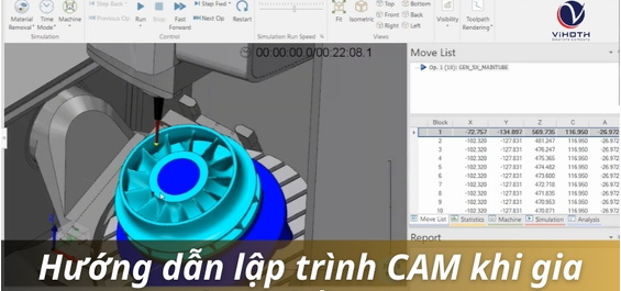 Hướng dẫn lập trình CAM khi gia công nhiều trục 