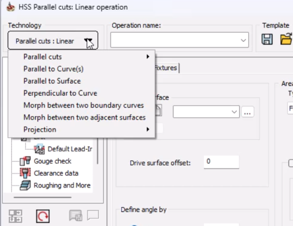 Các tùy chọn đường chạy dao của mô-đun HSS SolidCAM