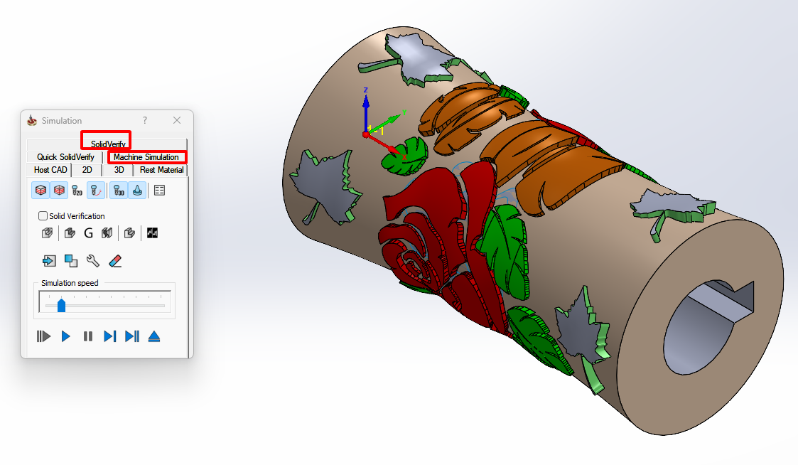 SolidVerify và Machine Simulation trong SolidCAM